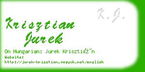 krisztian jurek business card